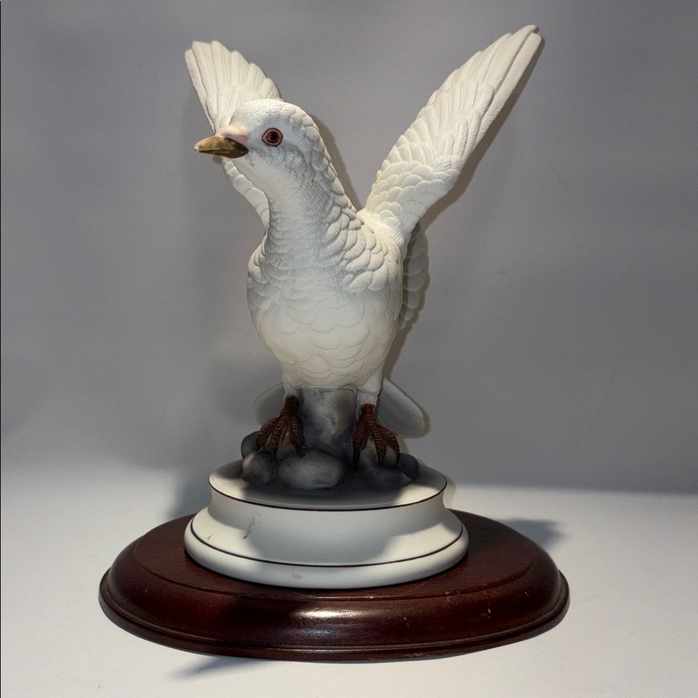 White Ceramic Bird Figurine